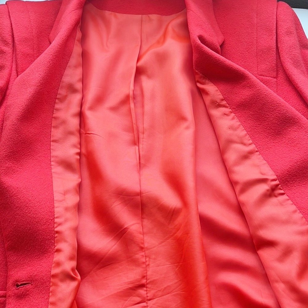 Vintage I. Magnin Cashmere Red Blazer - Picture 6 of 8